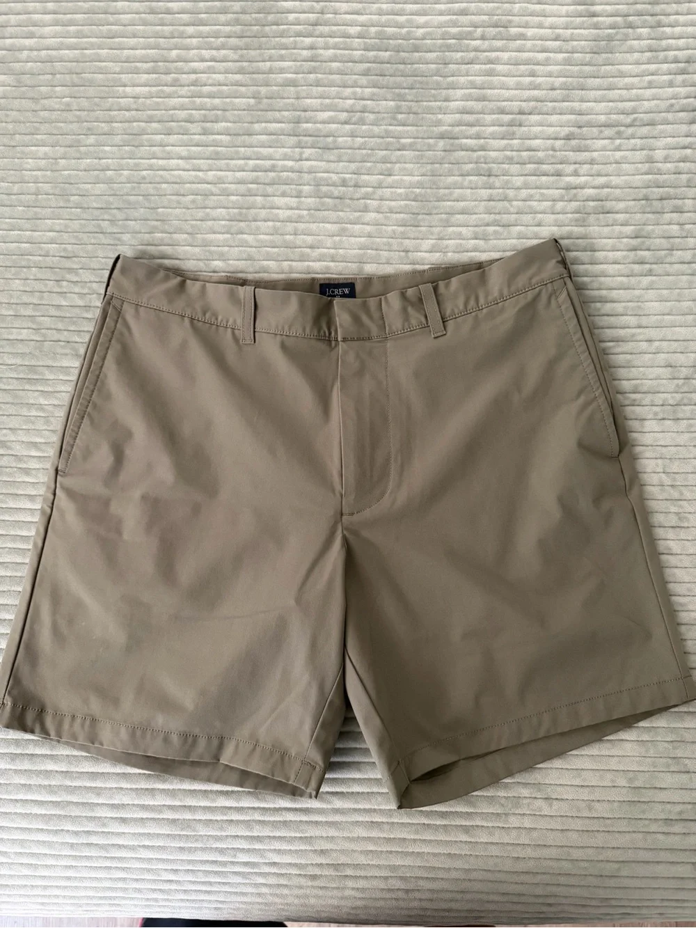 J. Crew Men’s Flat Front Shorts in Khaki